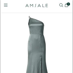 Amsale Kaia Dress in Jade - worn once